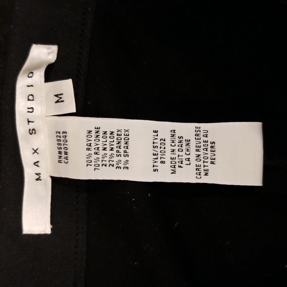 💕MAX STUDIO💕 Pull On Legging Pants ~ Black Medium - Picture 5 of 7